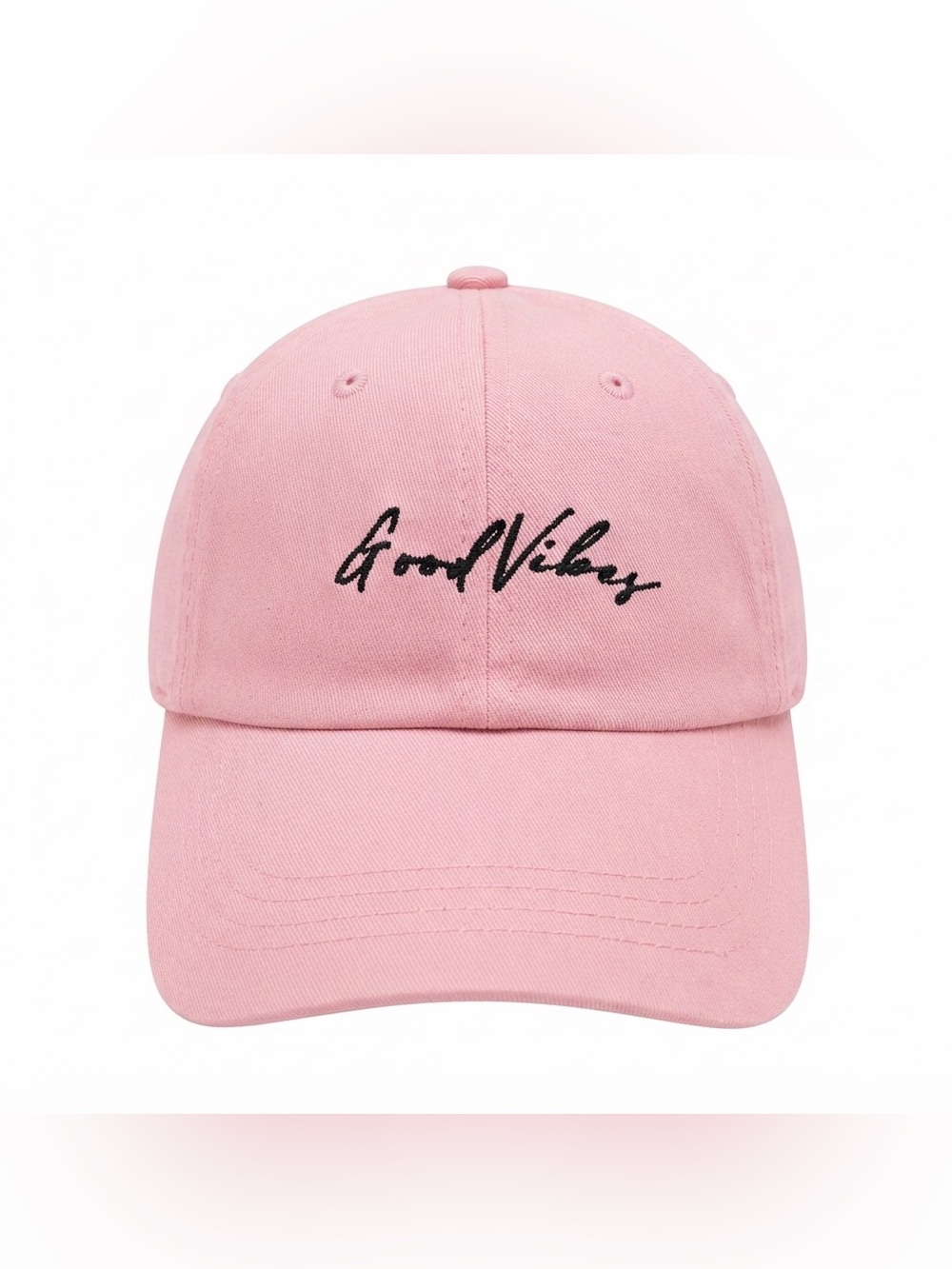 Womens Baseball hat Pink Good Vibes OS NEW